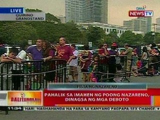 BT: Pahalik ng imahen ng Poong Nazareno, dinagsa ng mga deboto sa Quirino Grandstand