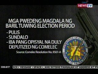 SONA: Election gun ban, epektibo Jan.13- June 12