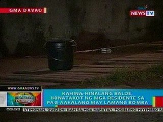 BP: Kahina-hinalang balde sa Davao City, napagkamalang may bomba