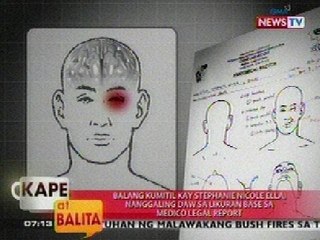 KB: Balang kumitil kay Stephanie Nicole Ella, nanggaling daw sa likuran