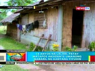 BP: Binatilyo, patay matapos aksidente umanong mabaril ng tiyuhin