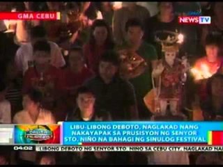 BP: Libu-libong deboto, naglakad nang nakayapak sa prusisyon ng Senyor Sto. Niño