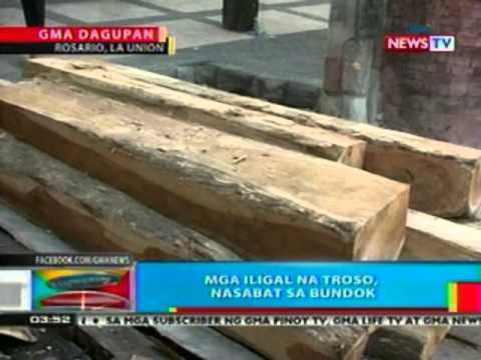 BP: Mga iligal na troso, nasabat sa bundok ng Rosario sa La Union