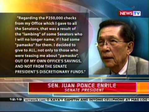 BT: Ilang senador, binigyan ni Sen. Enrile ng tig-2.2 million na dagdag-pondo