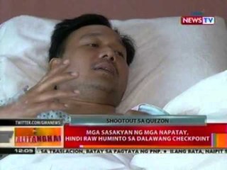 BT: Pulis na sugatan sa engkwentro umano sa Atimonan, nananatili sa ospital