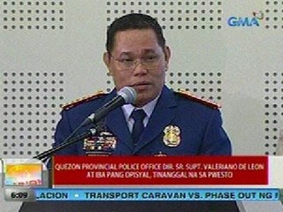 UB: Quezon Provincial Police Office Dir. Supt. De Leon at iba pang opisyal, tinanggal na sa pwesto