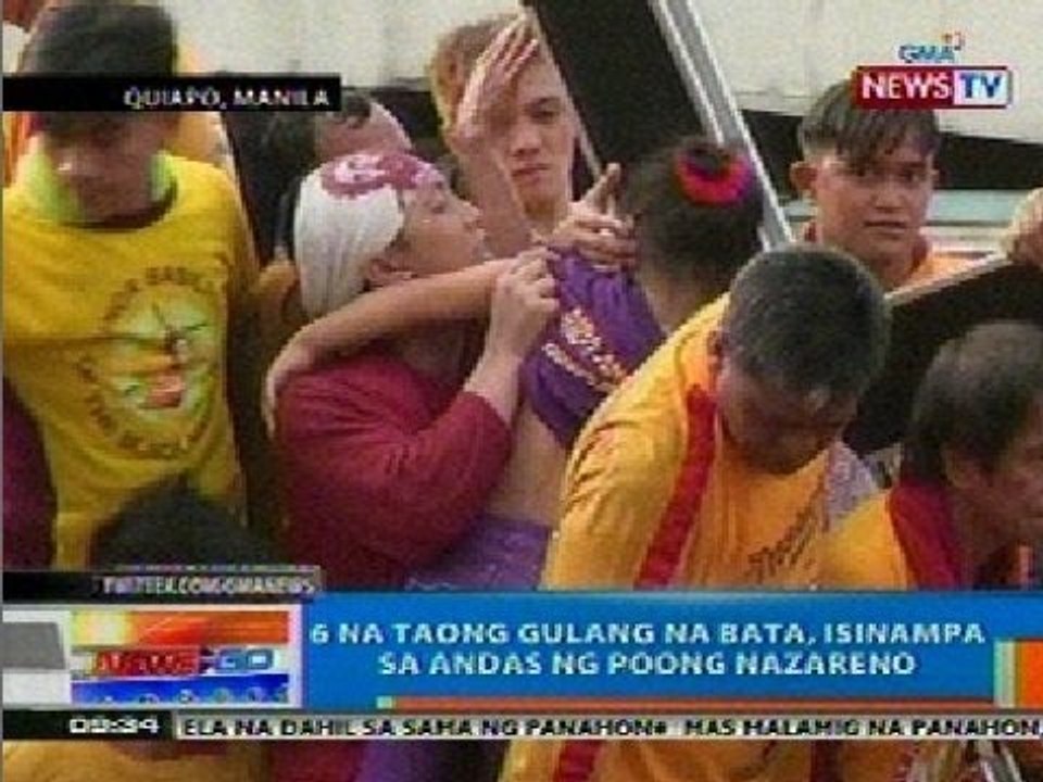 NTG: 6 na taong gulang na bata, isinampa sa Andas ng Poong Nazareno