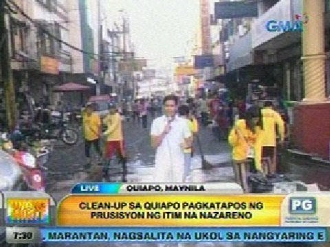 UH: Cleanup sa Quiapo pagkatapos ng prusisyon ng Itim na Nazareno