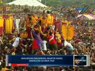 Saksi: Pagsampa ng mga deboto sa andas ng Nazareno, hinigpitan