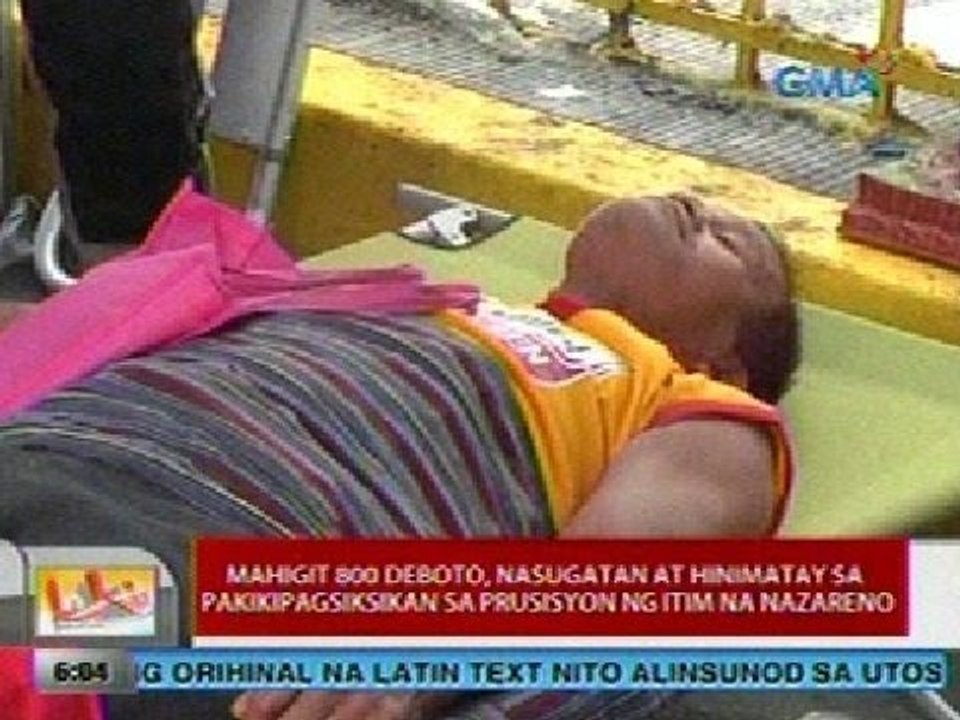 UB: Mahigit 800 deboto, nasugatan at hinimatay sa pakikipagsiksikan sa prusisyon ng Itim na Nazareno