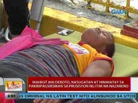 UB: Mahigit 800 deboto, nasugatan at hinimatay sa pakikipagsiksikan sa prusisyon ng Itim na Nazareno