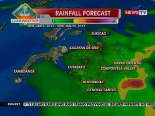 BP: Weather update as of 4:01 p.m. (Jan 9, 2013)