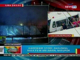 BP: Hardware store sa Davao, nasunog