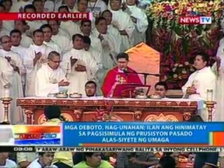 Mga deboto, nag-unahan; Ilan ang hinimatay sa pagsisimula ng prusisyon pasado alas-siyete ng umaga