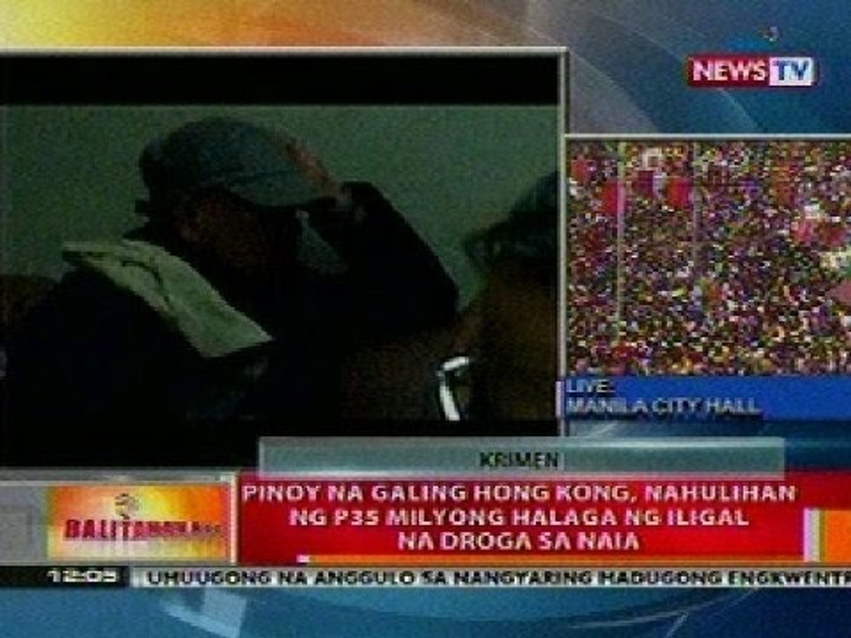 BT: Pinoy na galing Hong Kong, nahulihan ng P35-M halaga ng iligal na droga sa NAIA