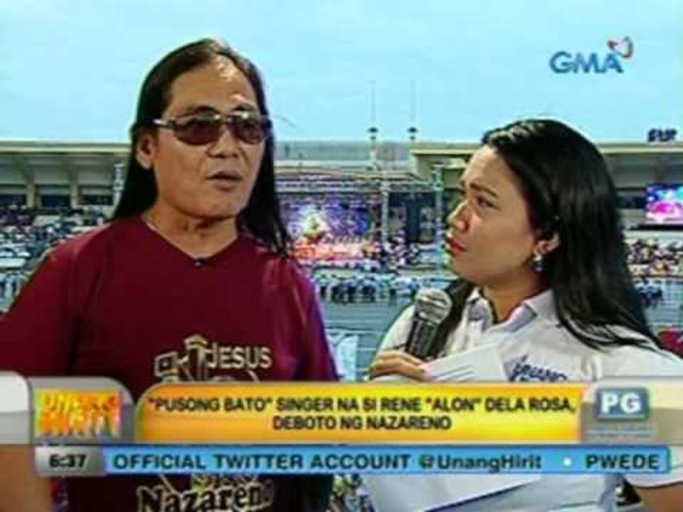 UH: Pusong Bato singer na si Rene 'Alon' Dela Rosa, deboto ng Nazareno