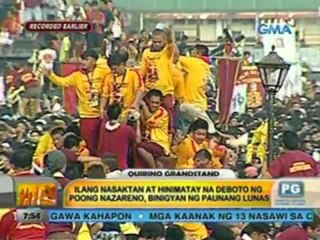 UH: Ilang nasaktan at hinimatay na deboto ng Poong Nazareno, binigyan ng paunang lunas