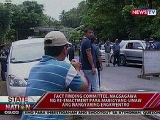 SONA: Fact-finding committee ng PNP, nagsagawa ng reenactment sa Atimonan shootout site