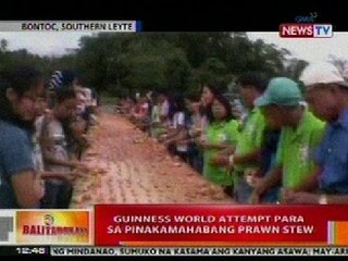 BT: Guinness world attempt para sa pinakamahabang prawn stew sa Bontoc, Southern Leyte