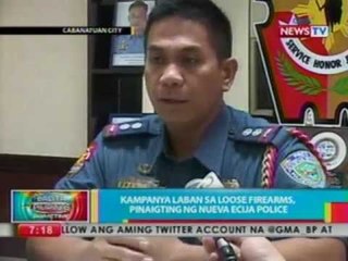 BP: Kampanya laban sa loose firearms, pinaigting ng Nueva Ecija Police