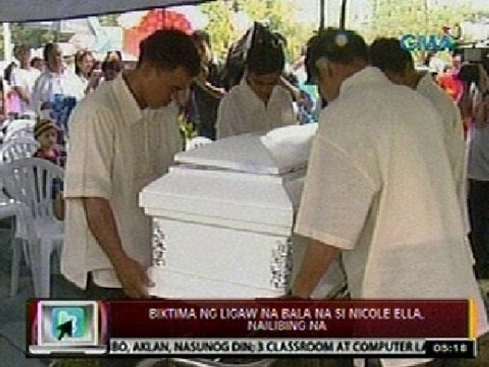 24 Oras: Biktima ng ligaw na bala   na si Nicole Ella, nailibing na