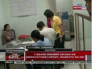 QRT: 7 board members ng Aman Futures Group, inaresto ng NBI