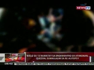 QRT: 8 sa 13 namatay sa engkwentro sa Quezon, sumailalim sa re-autopsy