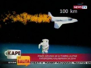 KB: Pinoy, kasama sa 22 taong lilipad patungong kalawakan sa 2014