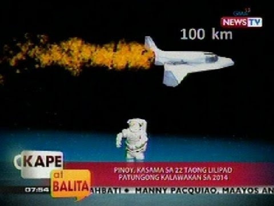 KB: Pinoy, kasama sa 22 taong lilipad patungong kalawakan sa 2014