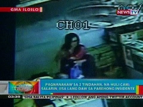 BP: Pagnanakaw ng isang babae sa 2 tindahan sa Iloilo, nakunan ng CCTV