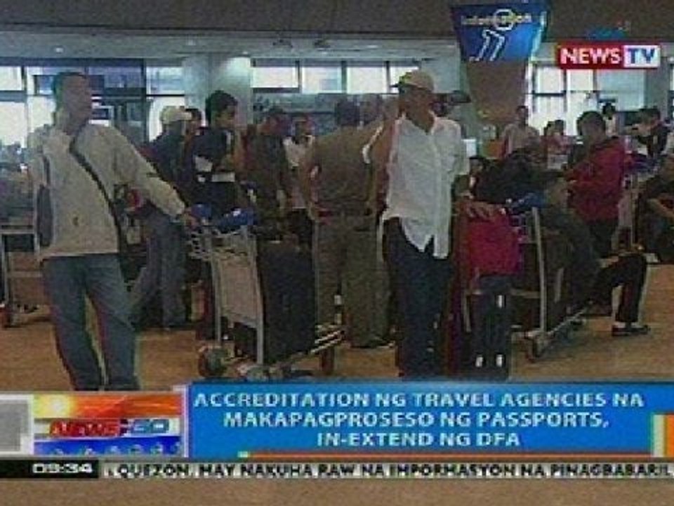 NTG: Accreditation ng travel agencies na makapagproseso ng passports, in-extend ng DFA