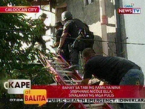 KB: Bahay sa tabi ng pamilya nina Stephani Nicole Ella, sinalakay ng mga pulis
