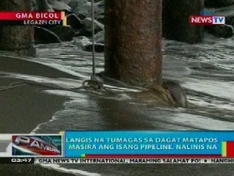 BP: Langis na tumagas sa dagat nang masira ang pipeline sa Legazpi, nalinis na
