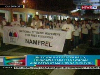 BP: Unity walk at prayer rally, isinagawa para ipanawagan ang patas at malinis na eleksyon