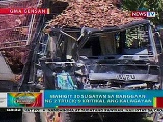 BP: 30 sugatan sa banggaan ng 2 truck sa Gensan