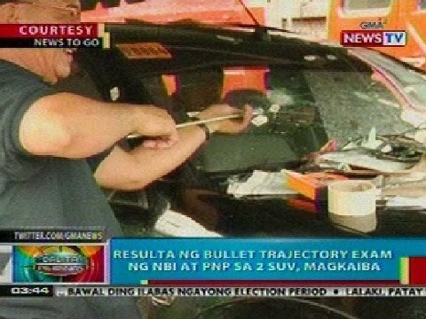 BP: Resulta ng bullet trajectory exam ng NBI at PNP sa 2 SUV na ginamit sa Quezon shootout, magkaiba