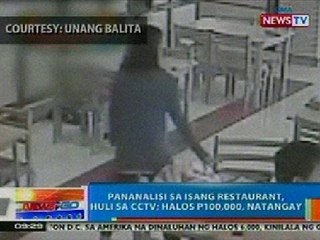 NTG: Pananalisi sa isang restaurant sa Cavite, huli sa CCTV