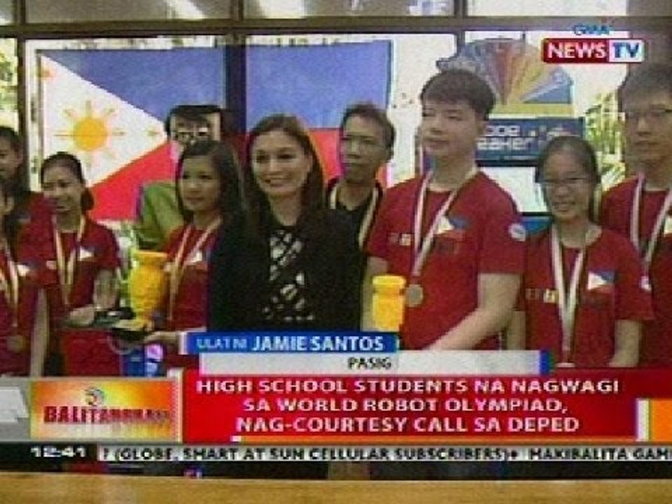 BT: High school students, nagwagi sa World Robot Olympiad, nag-courtesy call sa DepEd