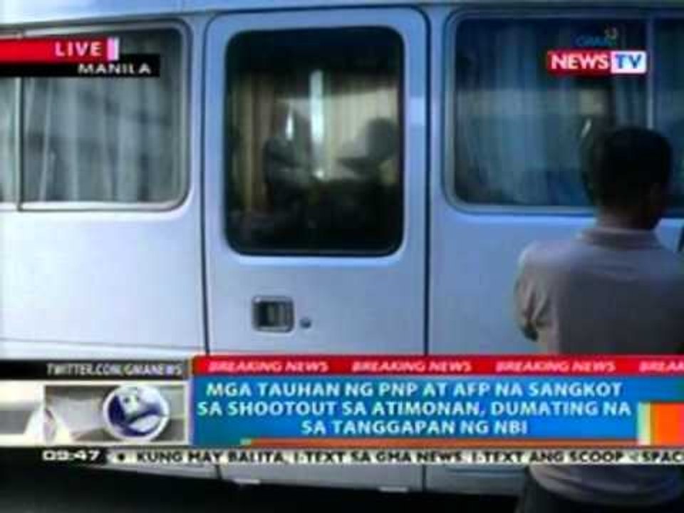NTG: Mga tauhan ng PNP at AFP na sangkot sa shootout sa Atimonan, dumating na sa tanggapan ng NBI