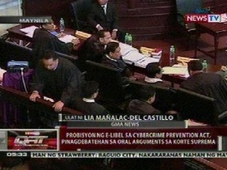 QRT: Probisyon ng E-Libel sa Cybercrime Law, pinagdebatehan sa oral arguments sa SC