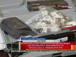 BT: Hinihinalang nagpapaputok ng baril na posibleng ikinamatay ni Nicole Ella, nakalaya na