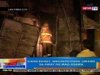 NTG: Ilang bahay sa Las Piñas, nasunog dahil umano sa away ng mag-asawa