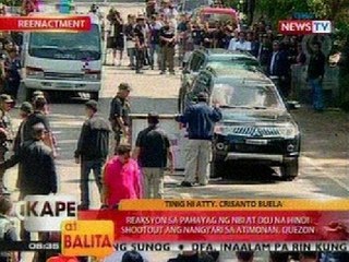 KB: Reaksyon sa pahayag ng NBI at DOJ na hindi shootout ang nangyari sa Atimonan