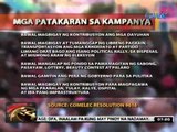 24 Oras: Law department ng Comelec, inatasang i-monitor ang paggastos ng mga kandidato sa kampanya