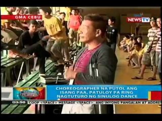 BP: Choreographer na putol ang isang paa, nakakapagturo pa rin ng Sinulog Dance