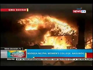 BP: Bodega ng Phl Women's College sa Davao City, nasunog