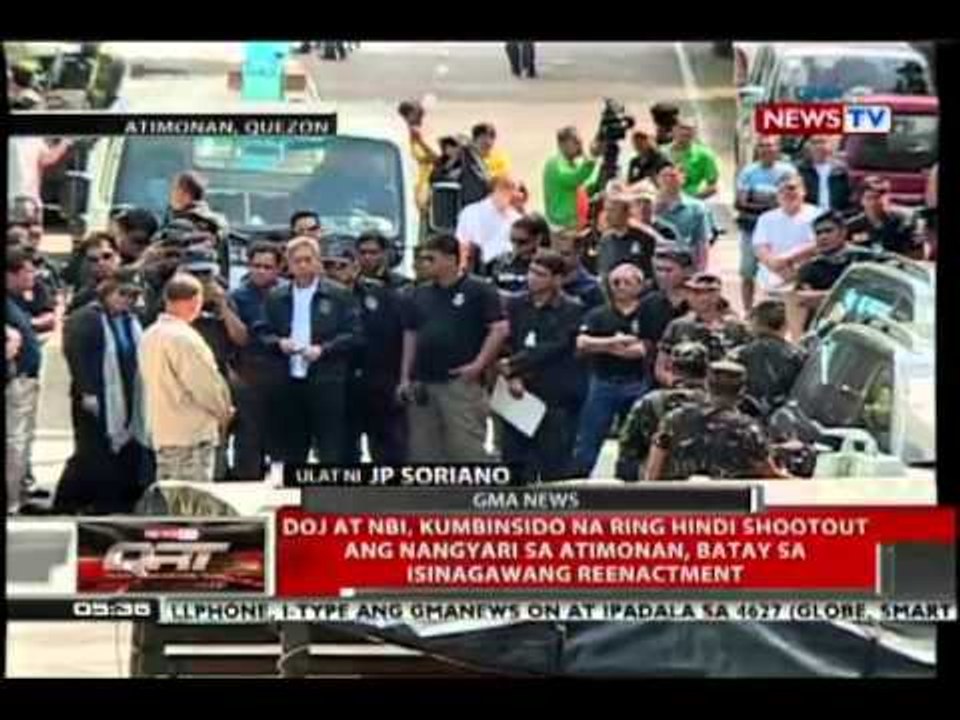 QRT: DOJ at NBI, kumbinsido na ring hindi shootout ang nangyari sa Atimonan