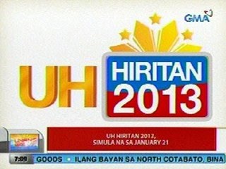 UB: UH Hiritan 2013, simula na sa January 21