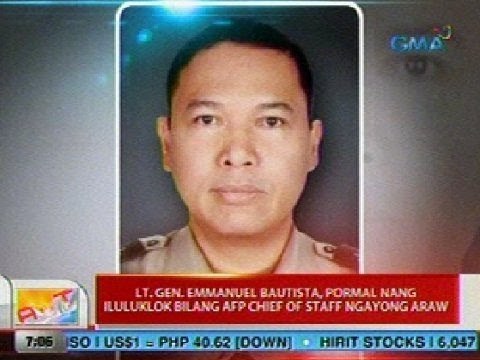 UB: Lt. Gen. Bautista, pormal nang iluluklok bilang AFP chief of staff ngayong araw