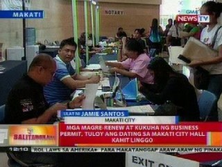 BT: Mga nagre-renew at kukuha ng business permit, tuloy ang dating sa Makati City Hall kahit Linggo